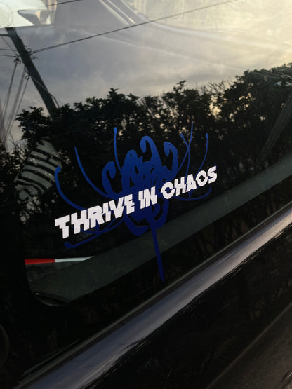 THRIVE IN CHAOS DIECUT - Blue Satin