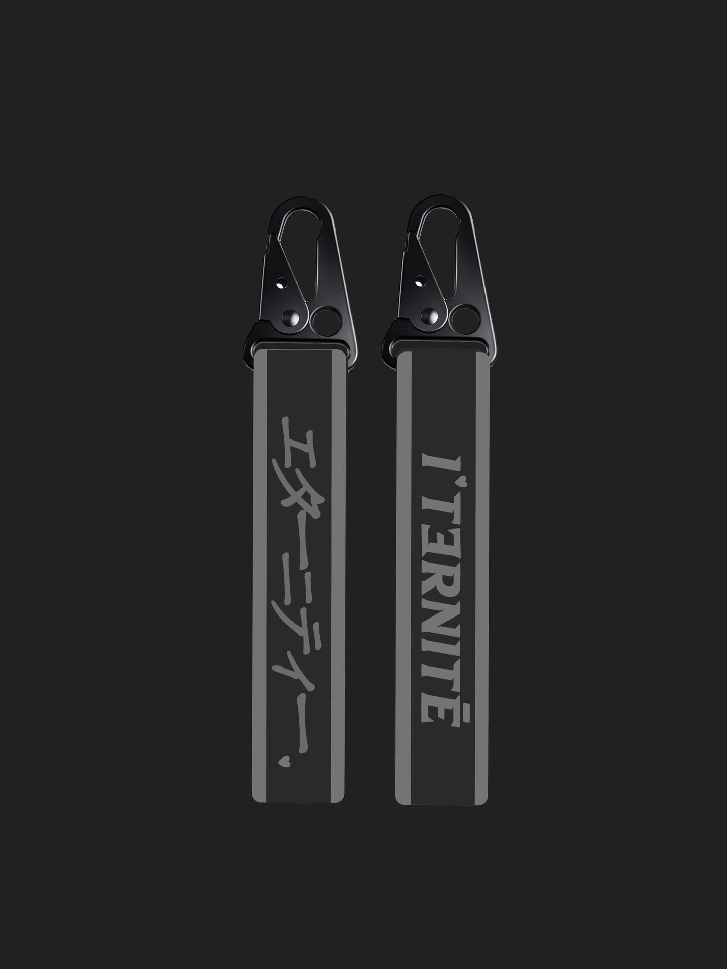 ITERNITE SHORT JAQUARD LANYARD - Black