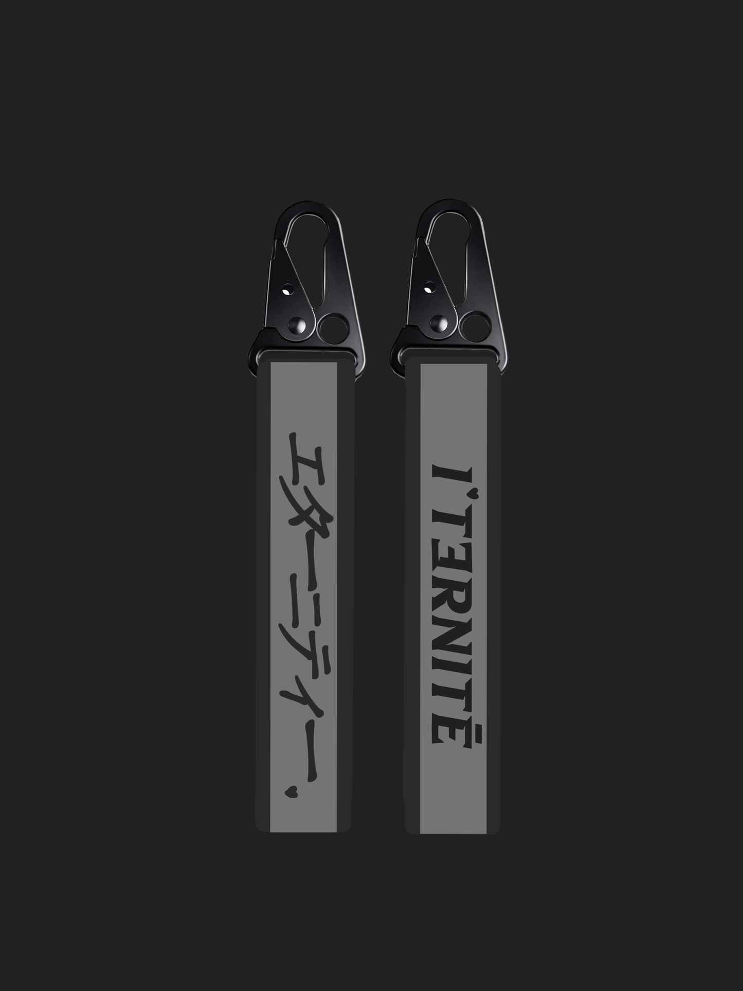 ITERNITE SHORT JAQUARD LANYARD - Charcoal